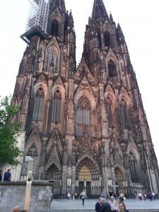 The High Cathedral of St. Peter in Cologne, Germany, still stands after nine centuries--with the help of constant scaffolding.